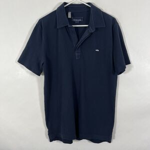Tretorn Klader Polo Shirt Mens Size Medium Navy Blue Embroidered Sneaker Logo